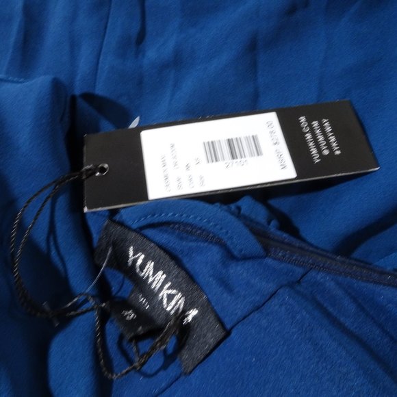 Yumi Kim Blue Carmen Ruffle Off the Shoulder Sash Tie Flowly Dress XS NWT 278.00 - Picture 5 of 8